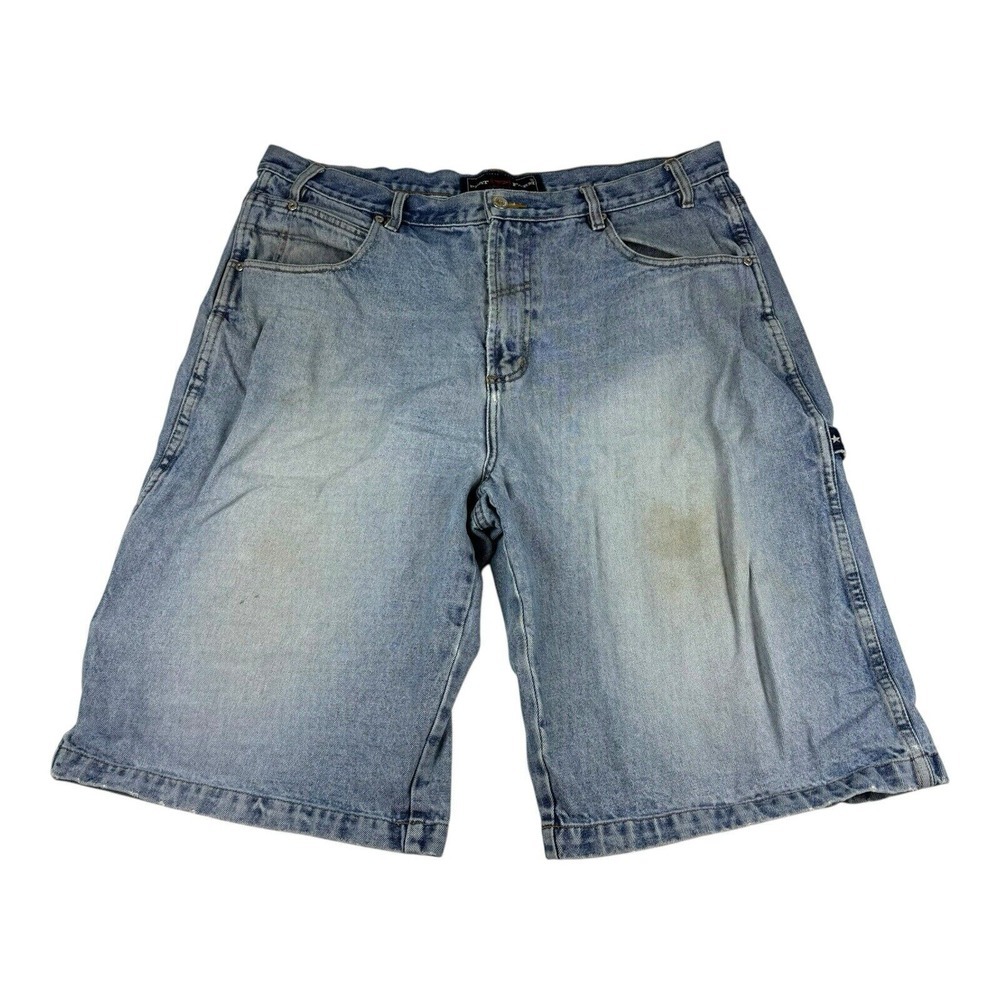 VINTAGE Phat Farm Jean Shorts Size 38x14.5 Hip Hop Baggy Denim 90s Y2K